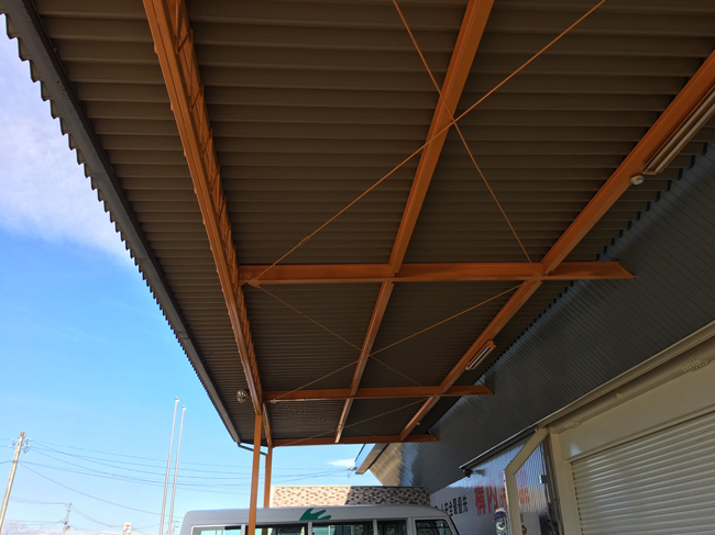倉庫建屋全面塗替え並びに屋根部補修工事